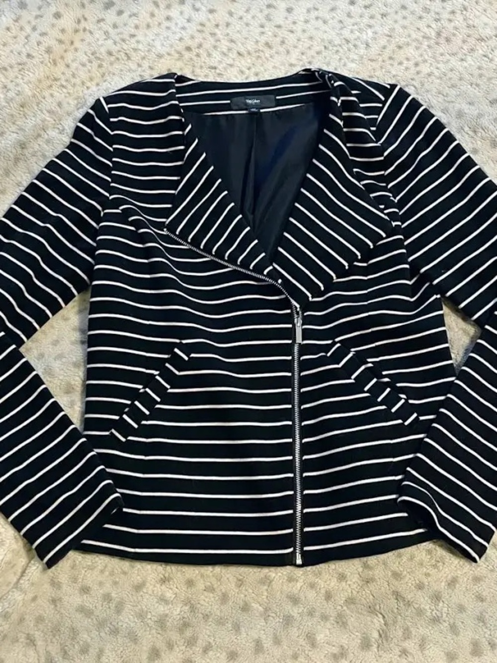 Y2K/2010s era Women’s Mossimo Moto striped jacket
